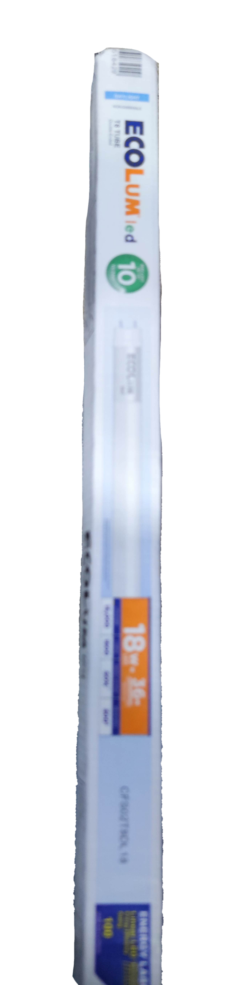 Ecolum 18W LED fluorescent lamp in packaging for energy-efficient lighting solutions