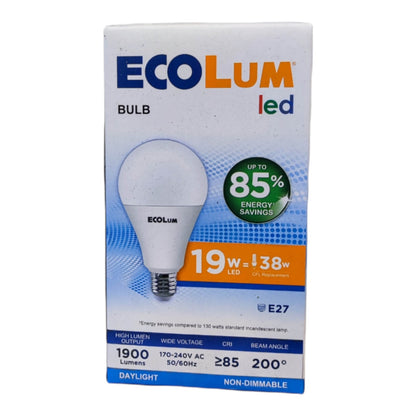 Ecolum 19W LED Bulb E27 220V Daylight 6500K CBI219DL