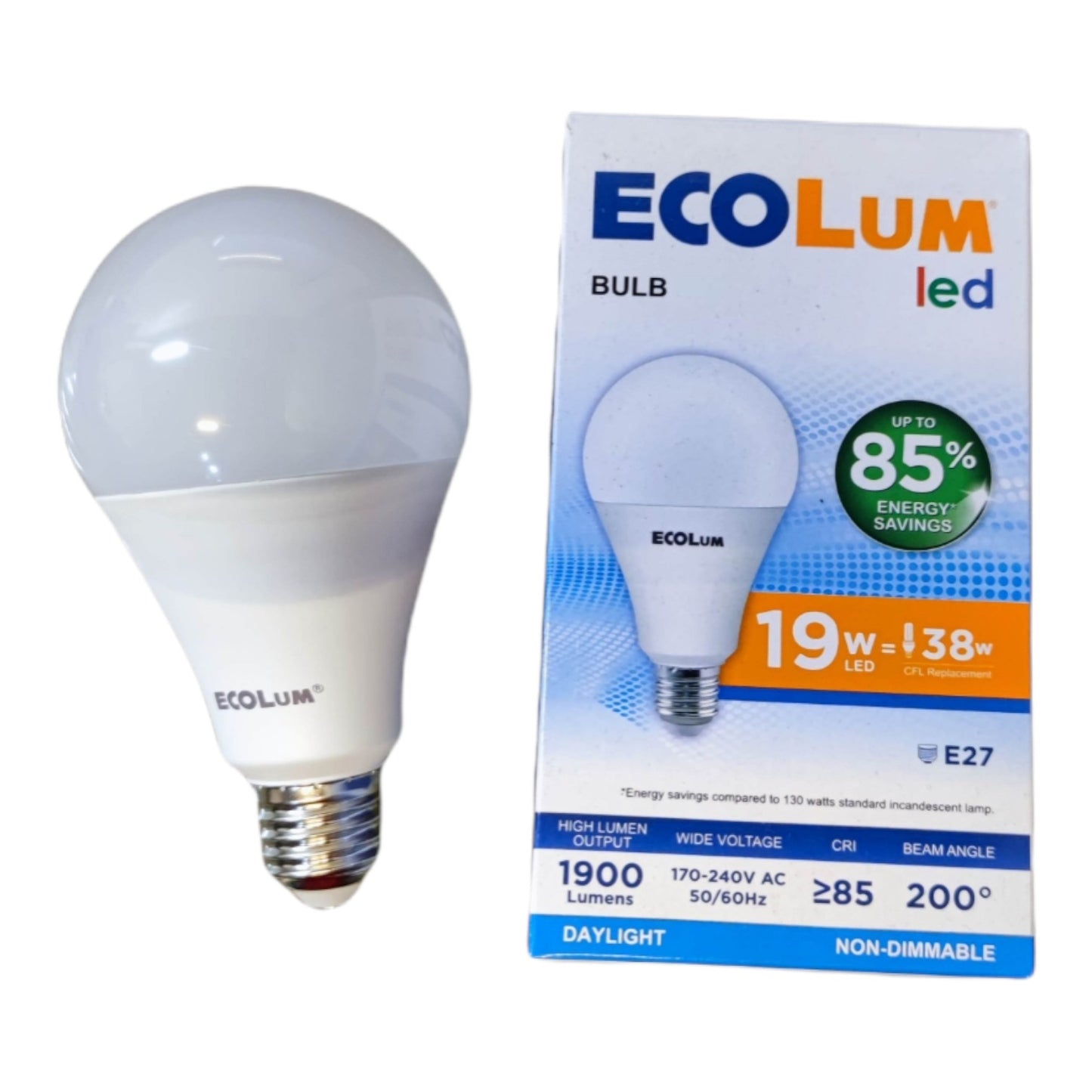 Ecolum 19W LED Bulb E27 220V Daylight 6500K CBI219DL