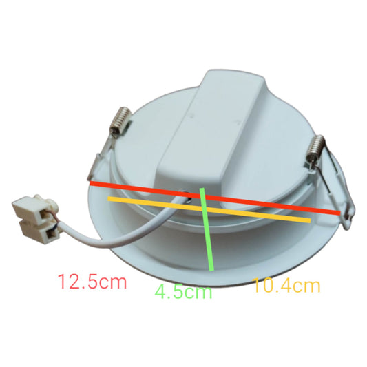 Ecolum 9W LED Downlight Daylight 6500K 220V CDL223109DL Cut Hole Dia 105mm Thickness Ø 45mm x Face Dia 125mm