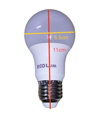 Ecolum 7W LED bulb E27 daylight 220V with a round design and a height of 11cm