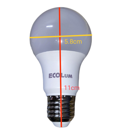 Ecolum 9W LED bulb warm white with standard E27 base and compact design for energy-efficient lighting