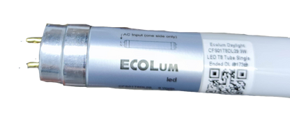 Ecolum 9W LED T8 fluorescent tube with energy-efficient design for bright lighting