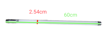 Ecolum 9W LED T8 fluorescent tube in 60cm length with 2.54cm diameter for energy-efficient lighting