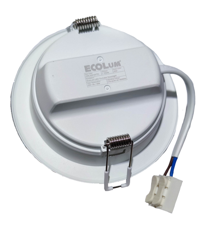 Ecolum tri color LED downlight 7W 220V with a sleek white design for modern ceilings