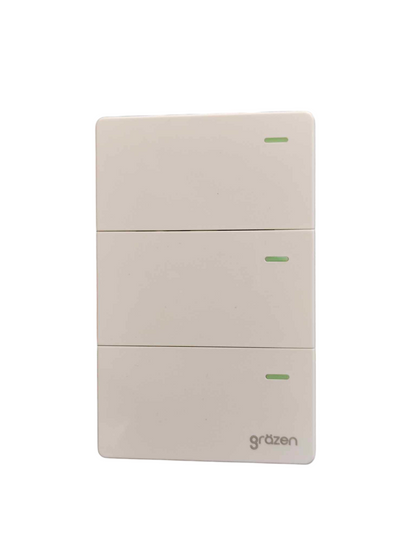 Grazen 3 Gang 1 Way Switch 16A 220V GW-005 Available Black , White, Grey and White