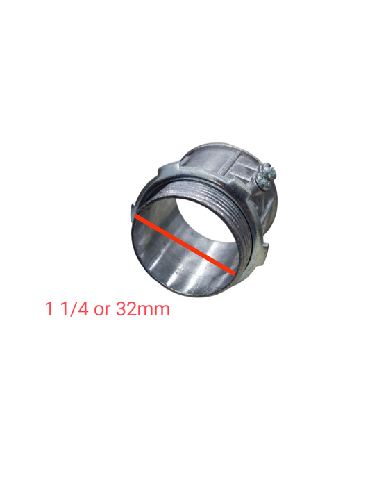 EMT Connector or EMT Adaptor with lock Nut Available in 1/2, 3/4, 1", 1 1/4 1 1/2 or 2"