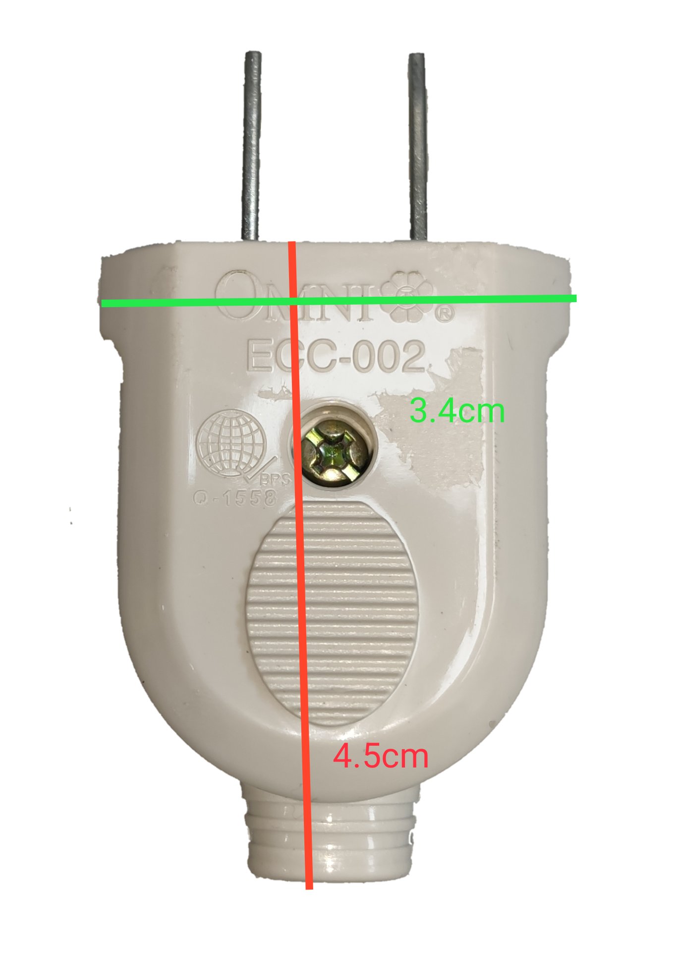 Omni Flat Pin Plug 10A 250V