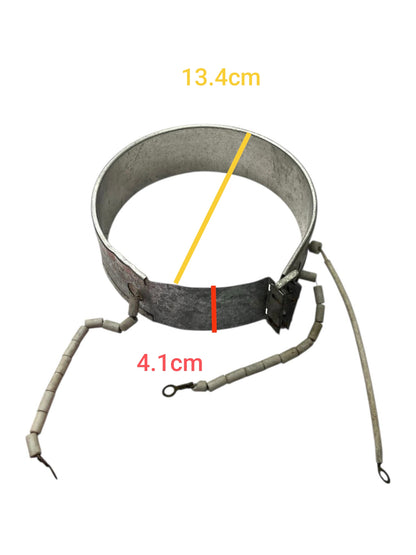 Electric Thermos Heating Element with metal band and wire connectors for kitchen cooking equipment parts