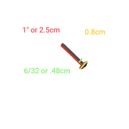 Utility Box or Junction Box Screw black hex washer head screw with colored size callouts on white background made in China