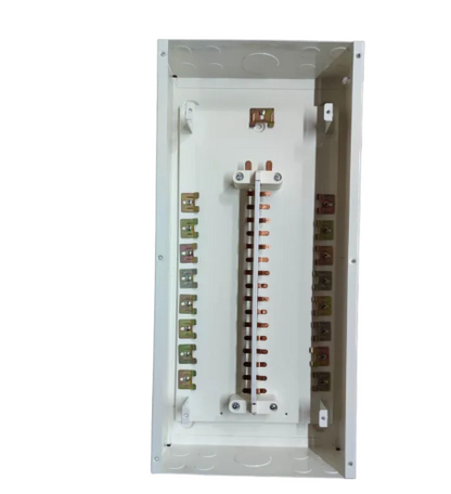 Chint electrical circuitry part with multiple copper connectors inside white metal enclosure