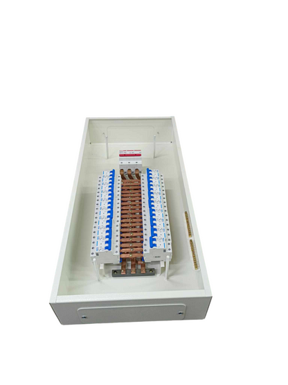 Himel and Royu 18 Branches 80a 3 Phase Main for MCB. white distribution enclosure with copper busbars and 18 MCB slots
