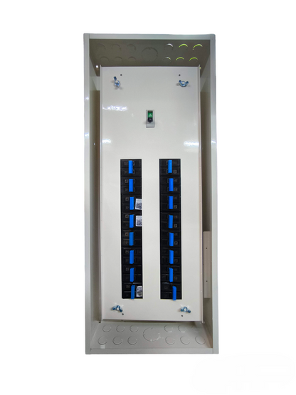 Koten Panel Board 225A 2Pole 250SPS metal electrical distribution board with dual breaker rows and main switch