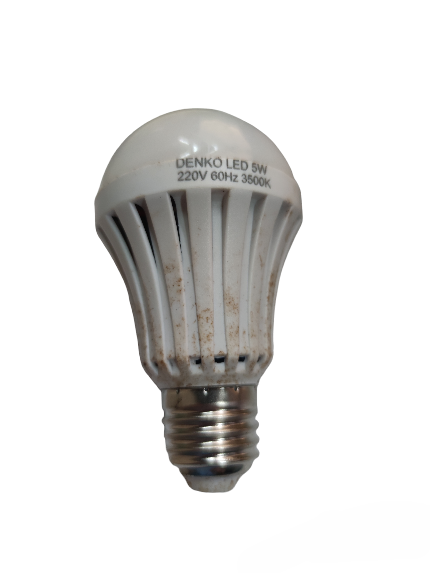 Denko 5W standby bulb LED light with standard screw base and white casing