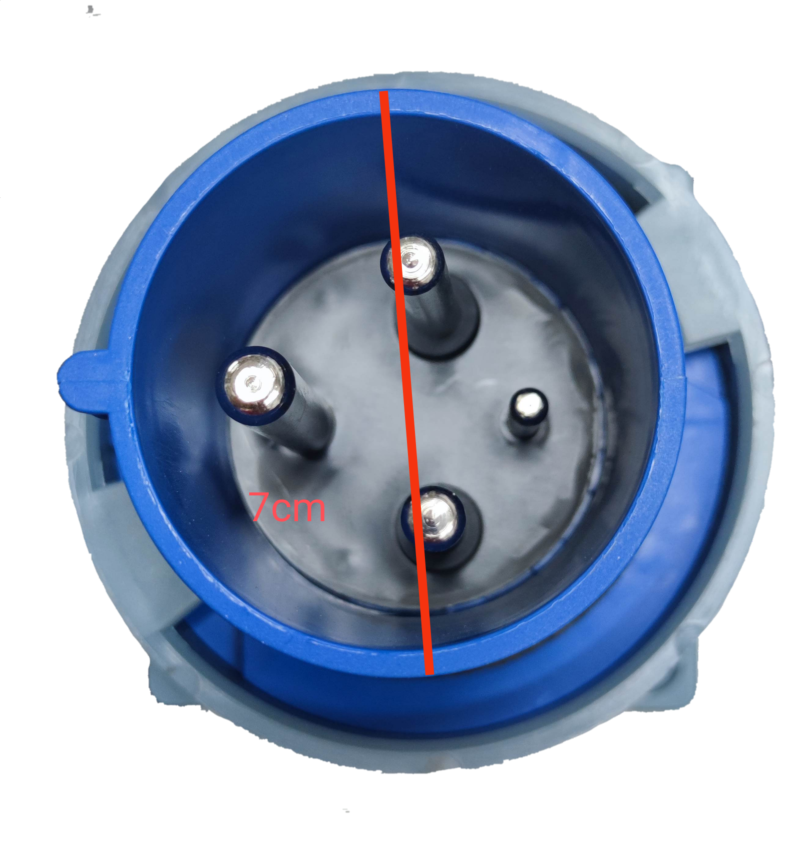 Electx Electrical Supply Three-Pin Connector with a 7cm Diameter for Electric Circuitry Applications