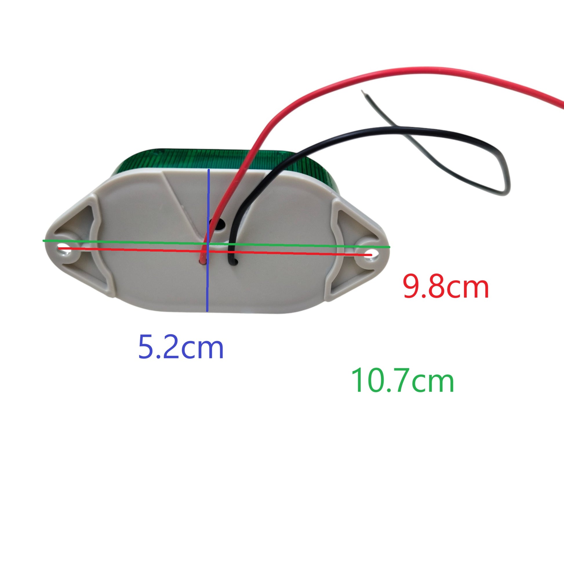 Denko Work & Safety Light with Electx Electrical Supply, measuring 5.2cm by 9.8cm by 10.7cm
