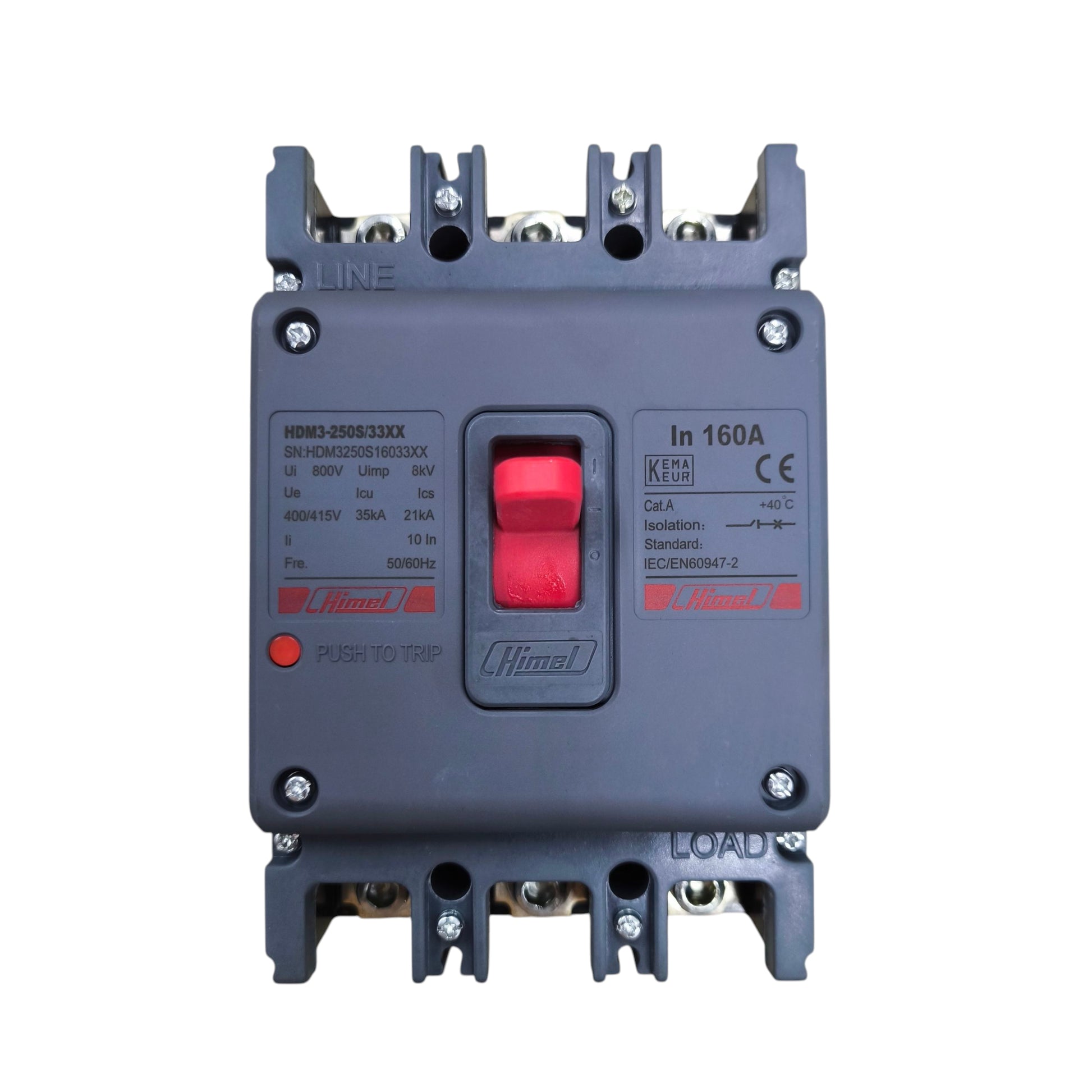 Himel 160A Circuit Breaker for Electx Electrical Supply with Push to Trip Function
