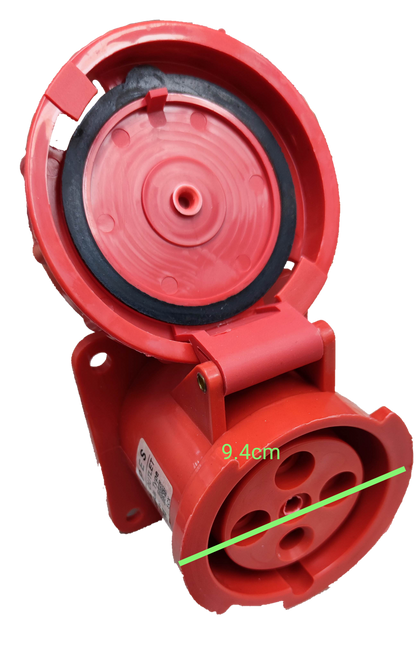 Grippes Red Power Socket with Cover for Outdoor Use from Electx Electrical Supply