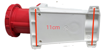 Grippes Electx Electrical Supply Power Point with Red Connector and 11cm Dimensions for Secure Use