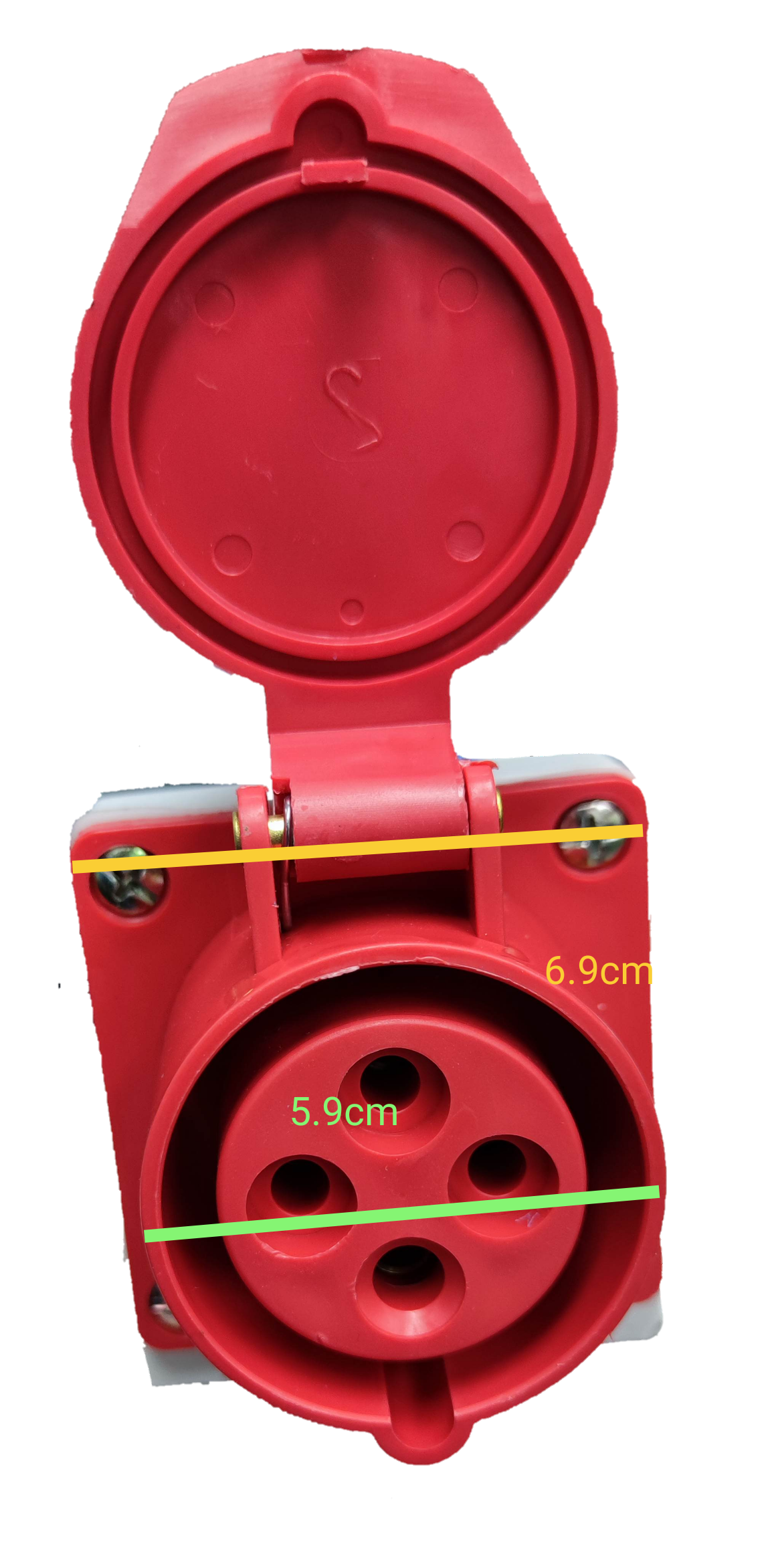 Grippes Red Electrical Circuit Connector with Protective Cap for Electx Electrical Supply