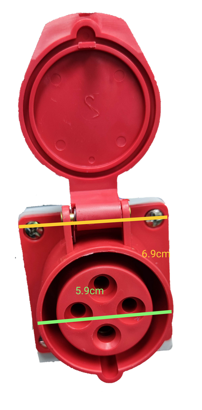 Grippes Red Electrical Circuit Connector with Protective Cap for Electx Electrical Supply