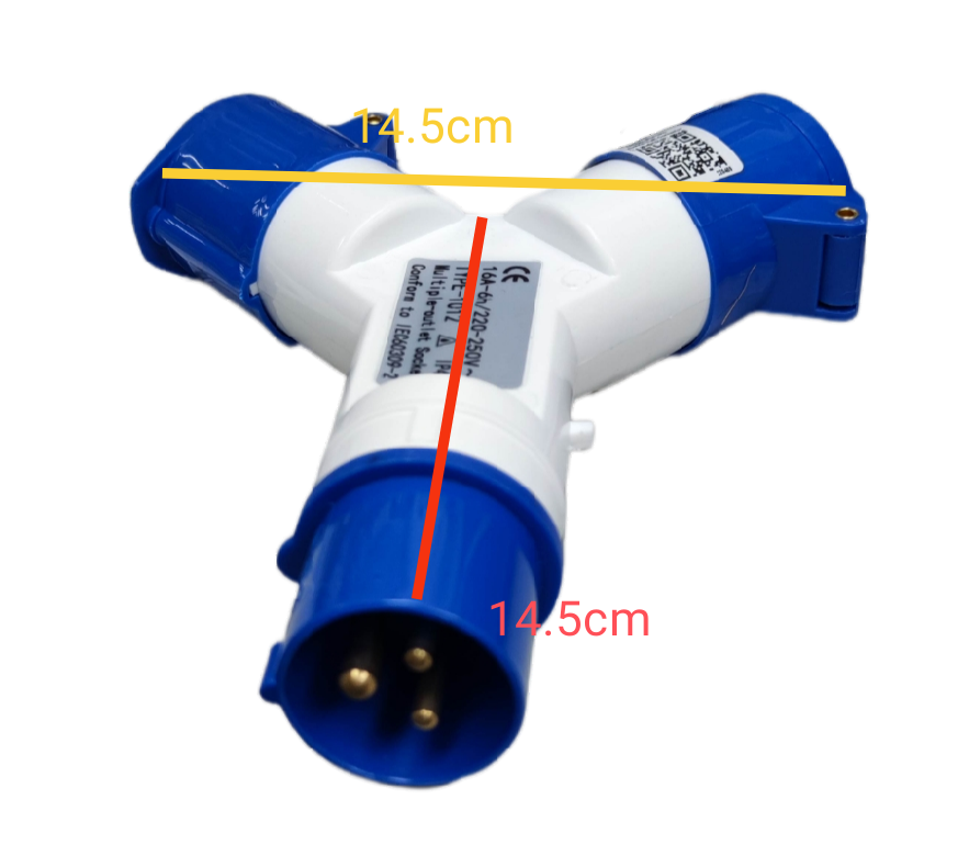 Grippes Electx Electrical Supply Three-Way Power Connector with 14.5cm Length for Circuitry Connections