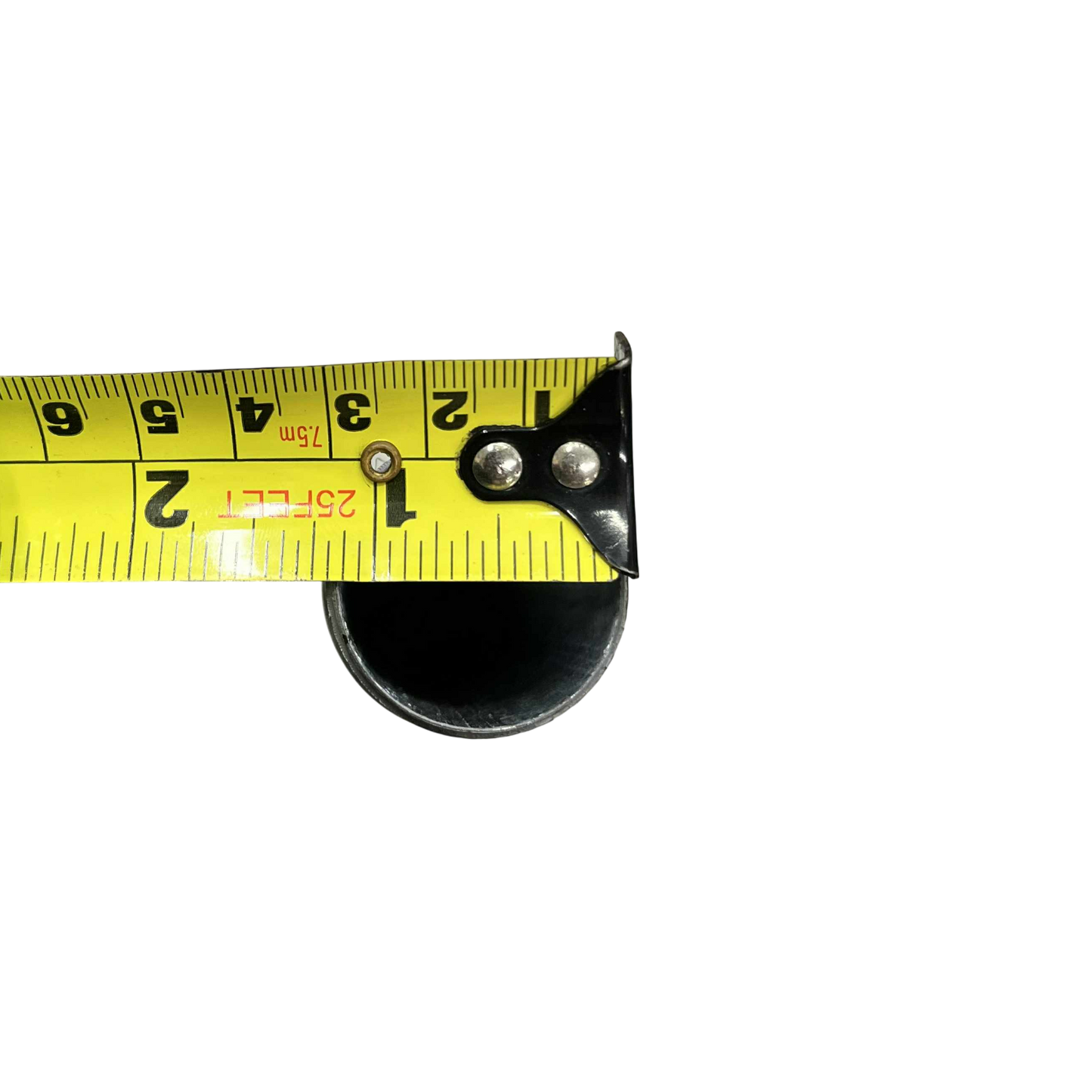 Local EMT conduit nipple 16 inch shown with measuring tape for size reference