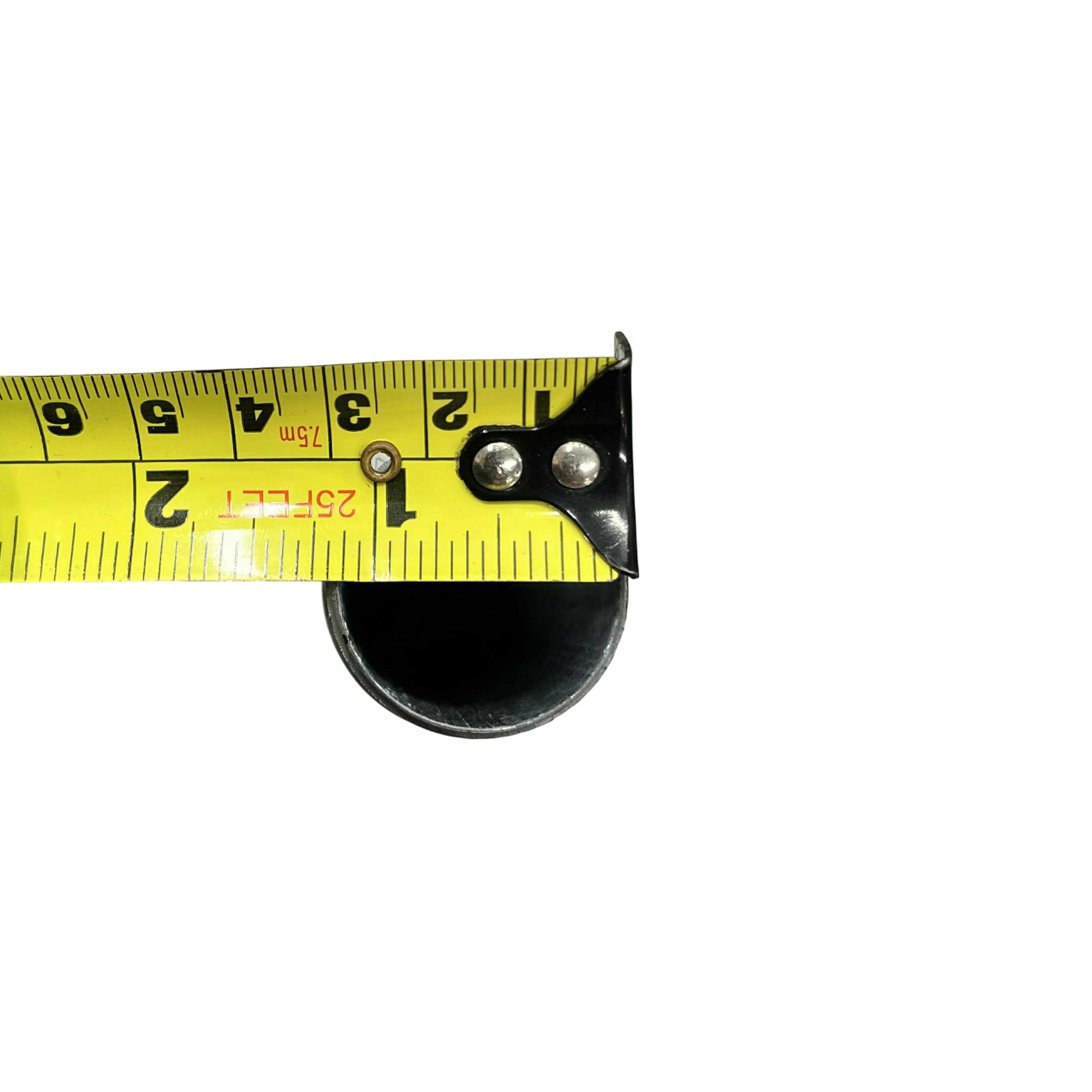 Local EMT conduit nipple 16 inch shown with measuring tape for size reference