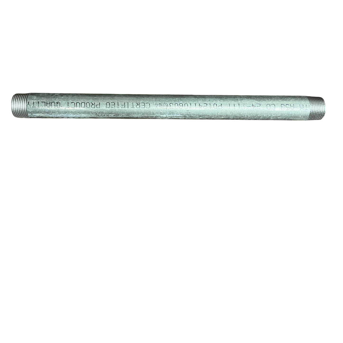 EMT conduit nipple 16 inch made of galvanized steel for secure electrical connections