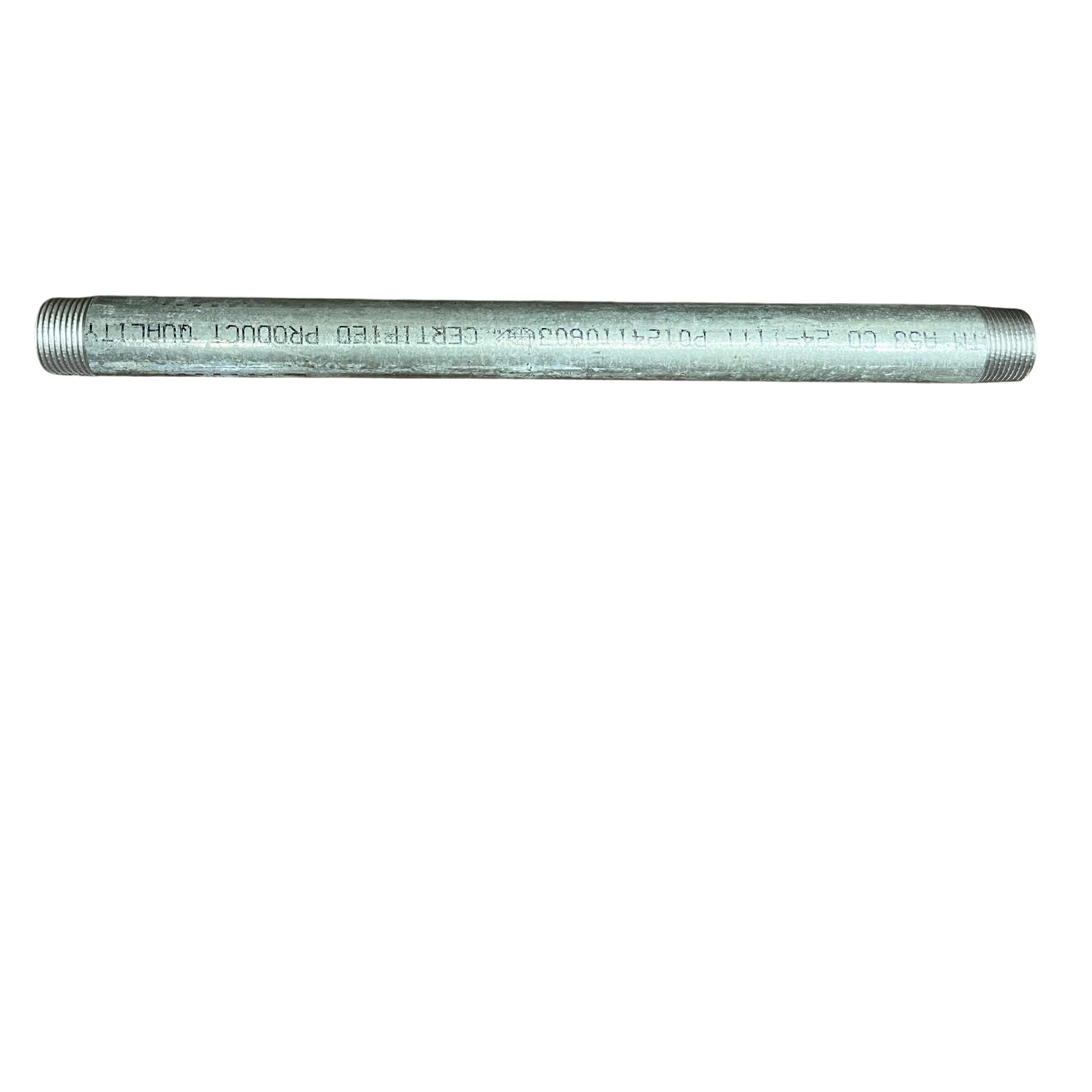 EMT conduit nipple 16 inch made of galvanized steel for secure electrical connections