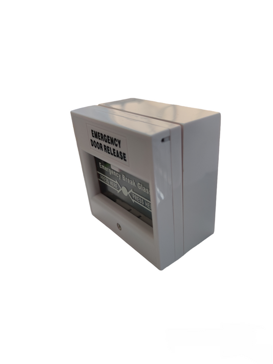ZwitseRise Break Glass Fire Alarm Switch emergency door release box in white