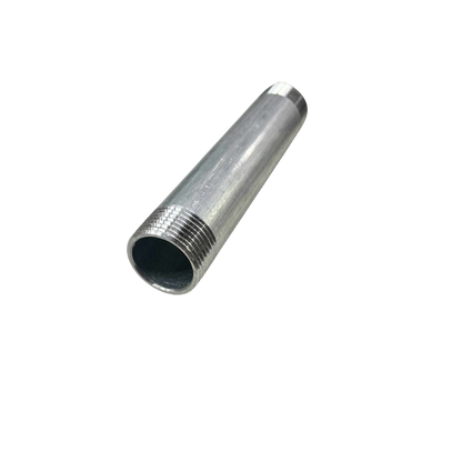 EMT conduit nipple 1 inch 6 inches in silver metal for electrical conduit connections