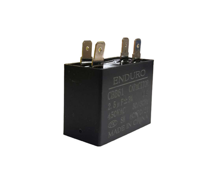 Enduro Fan Capacitor 450V square with three terminals for electrical circuits
