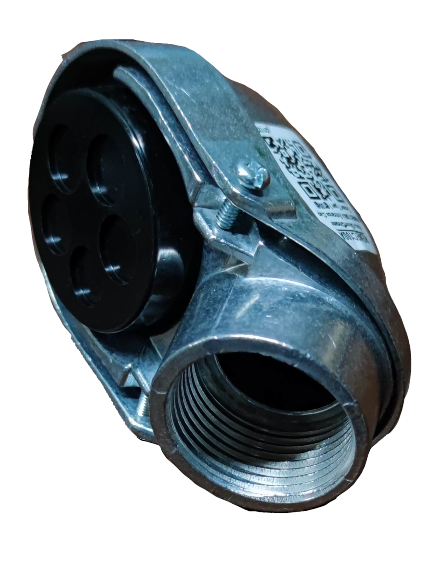 Royu Entrance Cap 1 Inches Thread Type metal electrical conduit fitting with black plastic seal