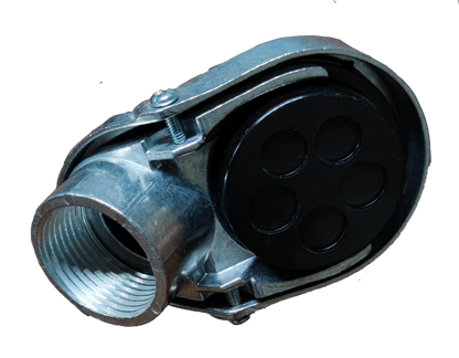 Royu Entrance Cap 1 Inches Thread Type metal electrical conduit fitting with black cover