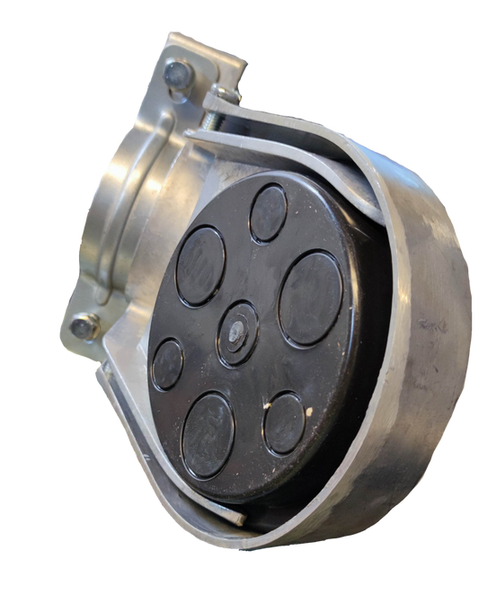 Local vendor Entrance Cap 88mm EMT Clamp Type electrical circuitry part with metal and rubber components