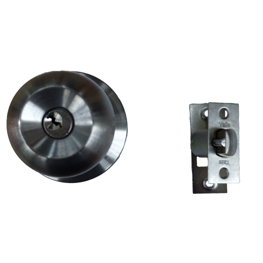 Yale Entrance Lockset Essential Series with brushed nickel finish for secure and stylish door access