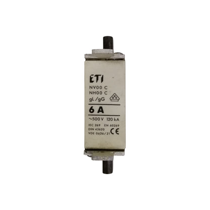 ETI 6A ceramic fuse 500V rectangular high rupture capacity cartridge fuse for industrial electrical circuitry