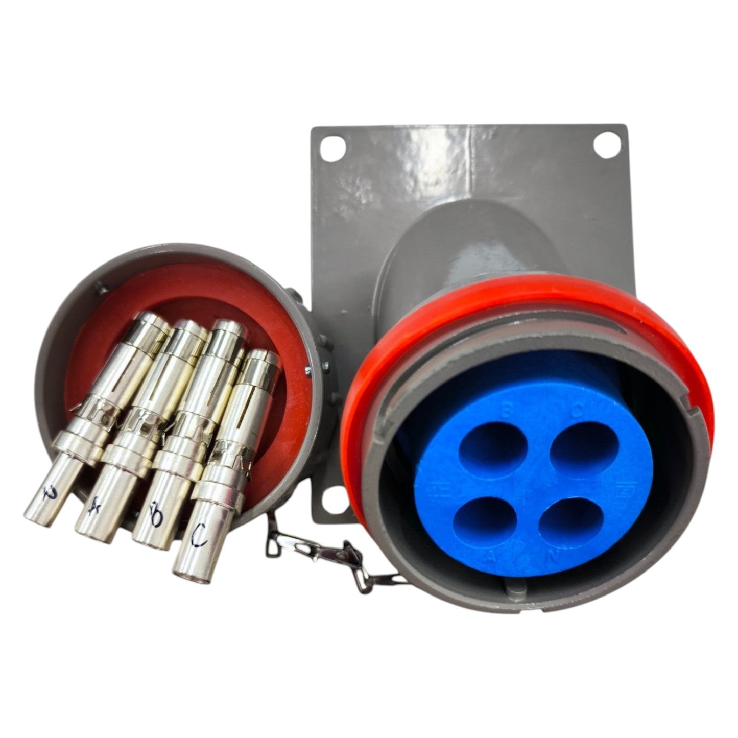 Grippes 150A 3P+E Industrial Outlet 315 - 500V AC Metal Casing Chassis Type IEC60309-2 BJ-150XGZ-4W