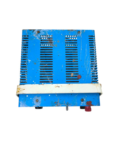 Dectron 300W Inverter and Battery Charger in blue metal casing with ventilation slots