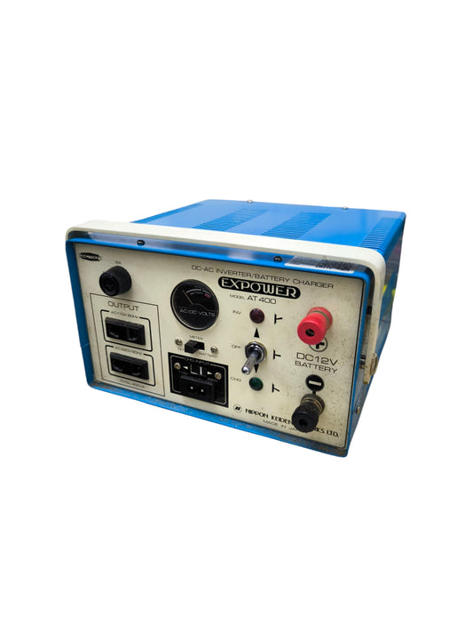 Dectron 400W Inverter and Battery Charger with DC output and control panel in blue casing