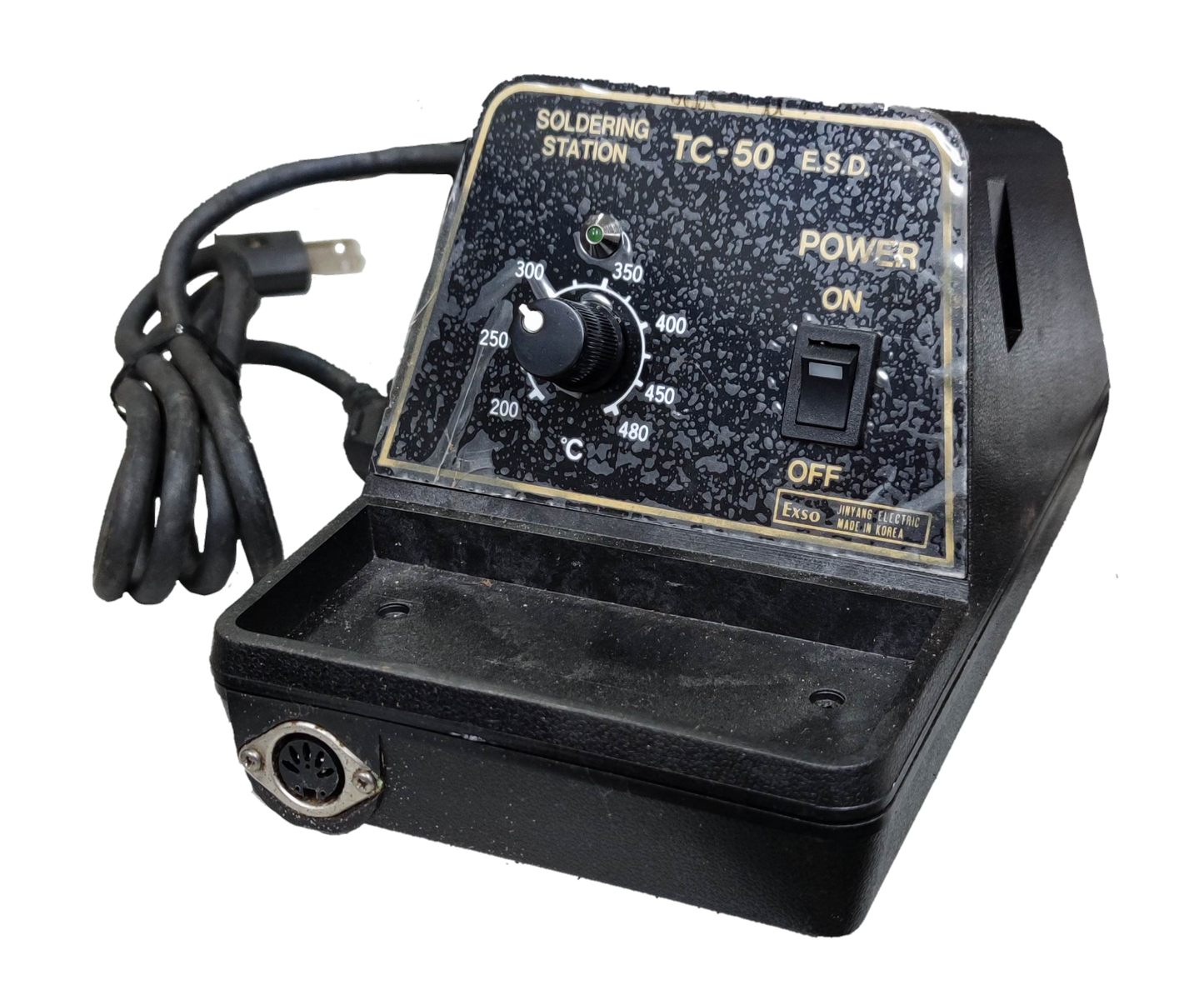 Exso Soldering Station 60W 220V black adjustable temperature control with power switch and cord