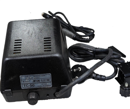 Exso Soldering Station 60W 220V with black plastic casing and attached power cords