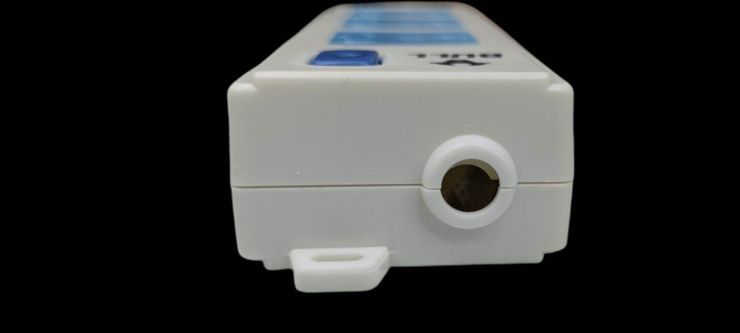 Bull Extension Cord Outlet Universal Type 3 Gang power strip plug with socket input on black background