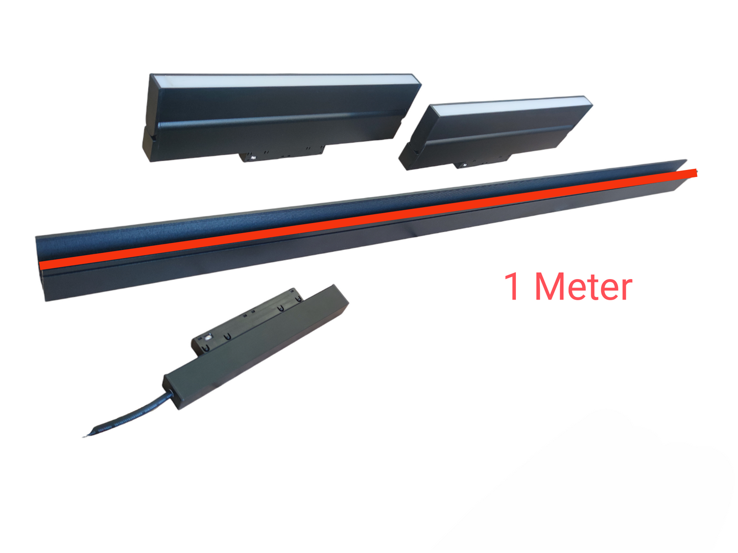 ILLUMIQ TERRA Magnetic Track Light 1 Meter 50mm with 2pcs 18W LED Foldable Flood Track Light Warm White 3000K 220V