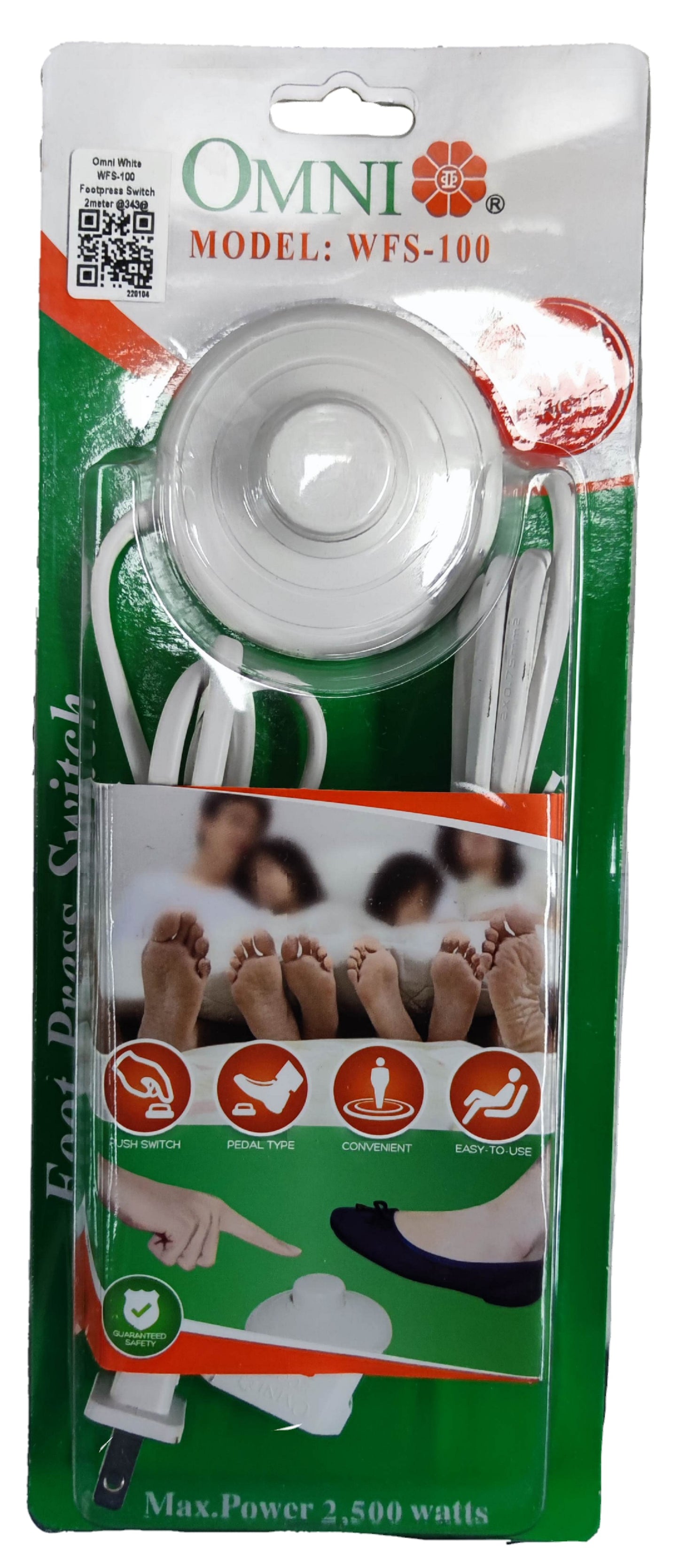 Omni Foot Press Switch 10A 250V WFS-100