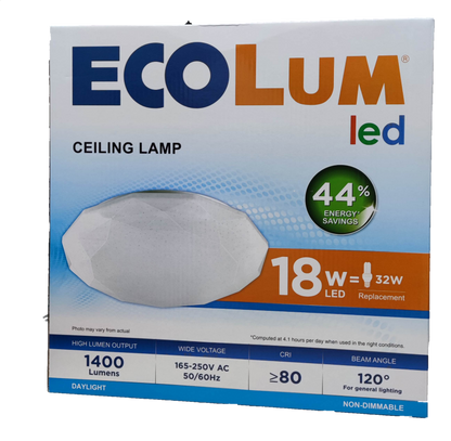 Ecolum 18W Ceiling Lights Daylight LED 220V 6500L