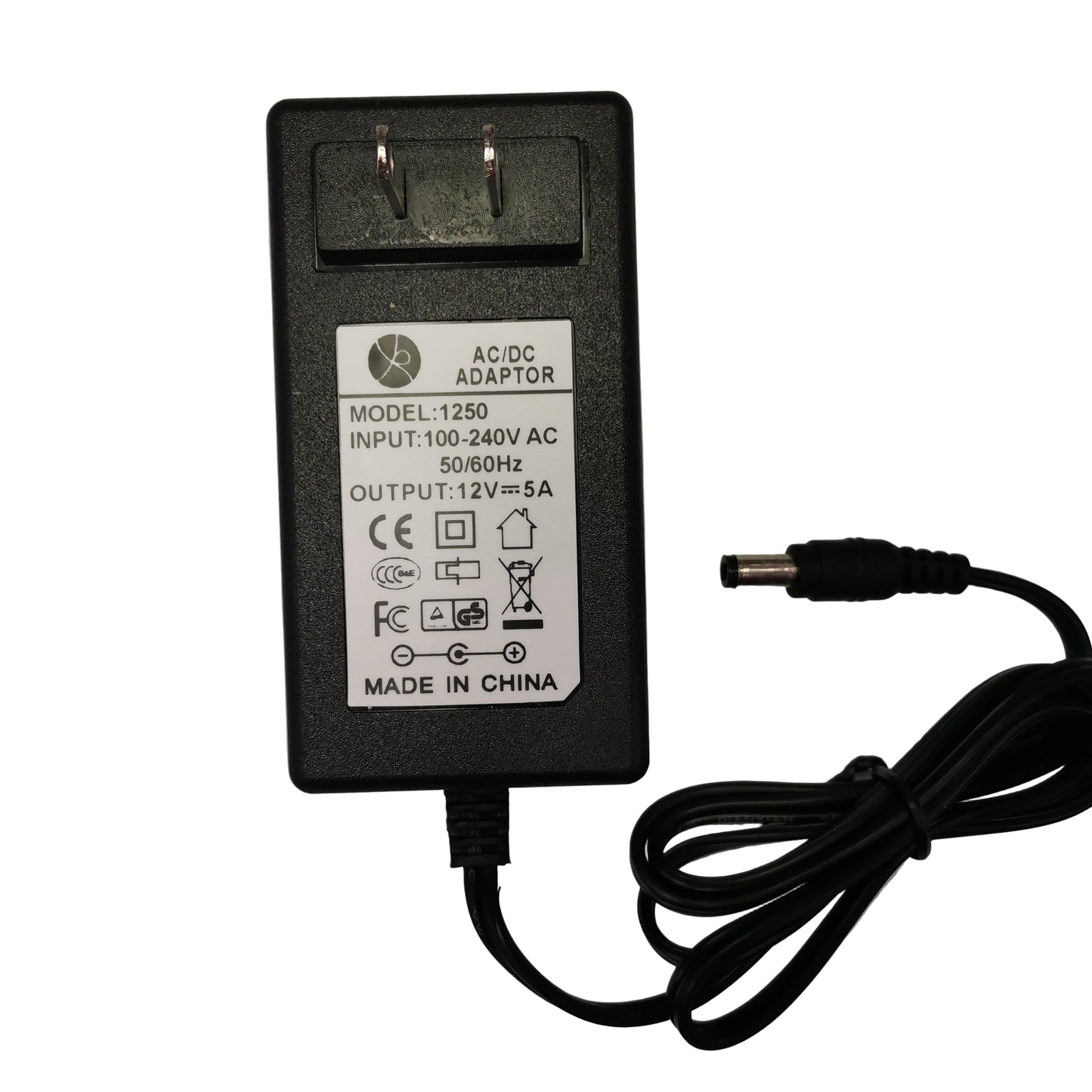 Grippes AC/DC Adaptor 12V 5A , Power Adaptor 12V DC 5A