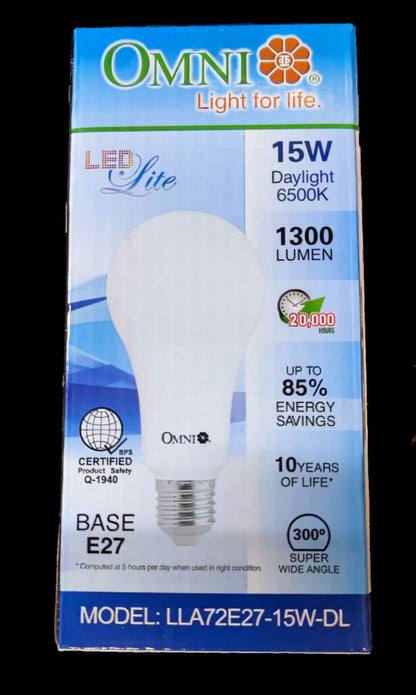 Omni 15W LED Bulb E27 220V A72