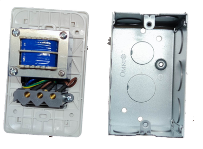 Omni Shaver Receptacle Outlet with Utility Box  68mA 220V 15W, Shaver Outlet 15W 220V with Utility Box